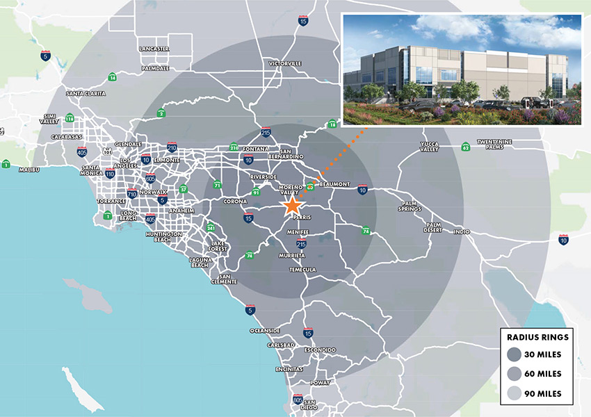 Nuevo Distribution Center Area Map